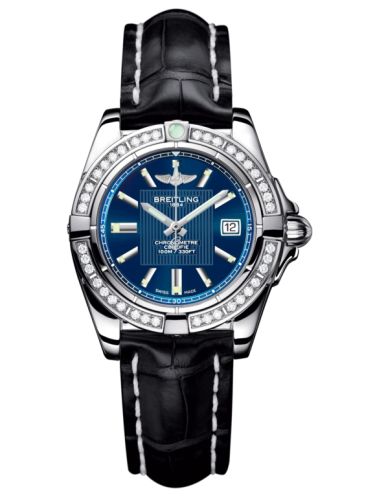 Breitling Galactic 32 Stainless Steel / Diamond / Metallica Blue / Croco A71356LA.C811.777P