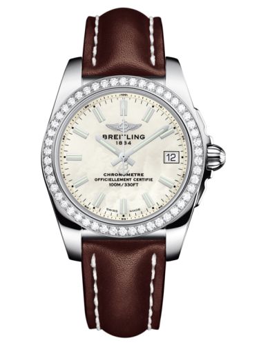 Breitling Galactic 36 Stainless Steel / Diamond / Pearl / Calf A7433053.A779.416X
