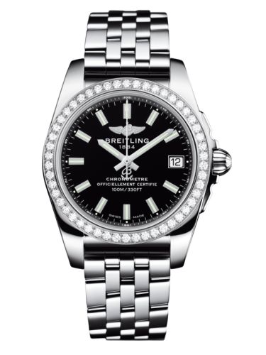 Breitling Galactic 36 Stainless Steel / Diamond / Trophy Black / Bracelet A7433053.BE08.376A