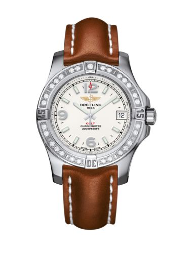 Breitling Colt 36 Diamond / Stratus Silver / Calf A7438953.G803.412X