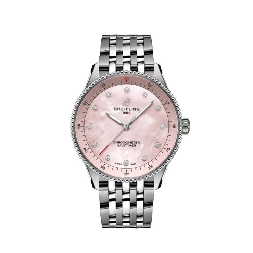 Breitling Navitimer Quartz 32 Stainless Steel / Pink MOP / Bracelet A77320D91K1A1