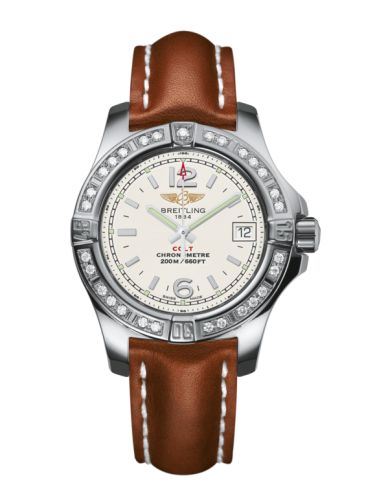 Breitling Colt Lady Diamond / Stratus Silver / Calf / Pin A7738853/G793/406X/A14BA.1