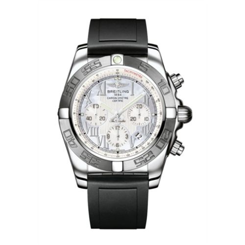 Breitling Chronomat 44 Stainless Steel / MOP - Roman / Rubber AB011011/A691/131S