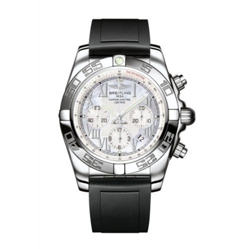 Breitling Chronomat 44 Stainless Steel / Pearl Roman / Rubber AB011012.A691.131S