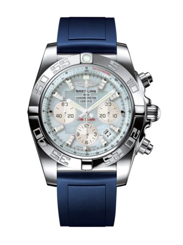 Breitling Chronomat 44 Stainless Steel / Gray Pearl Diamond / Rubber AB011012.G686.145S