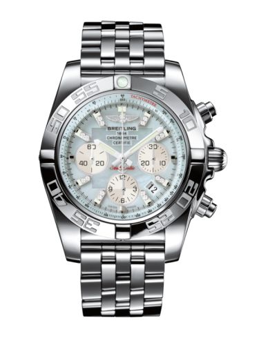 Breitling Chronomat 44 Stainless Steel / Gray Pearl Diamond / Bracelet AB011012.G686.375A