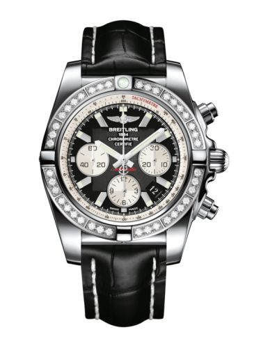 Breitling Chronomat 44 Stainless Steel / Diamond / Onyx Black / Croco AB011053.B967.743P