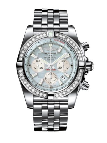 Breitling Chronomat 44 Stainless Steel / Diamond / Gray Pearl Diamond / Bracelet AB011053.G686.375A