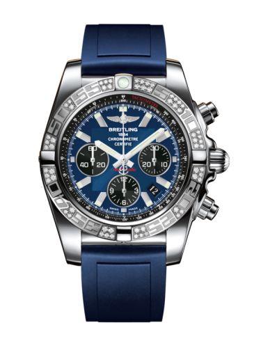 Breitling Chronomat 44 Stainless Steel / Diamond / Blackeye Blue / Rubber AB0110AA.C789.145S