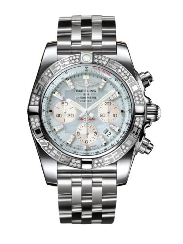 Breitling Chronomat 44 Stainless Steel / Diamond / Gray Pearl Diamond / Bracelet AB0110AA.G686.375A