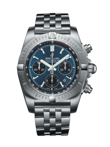 Breitling Chronomat B01 Chronograph 44 Stainless Steel / Blackeye Blue / Bracelet AB0115101C1A1