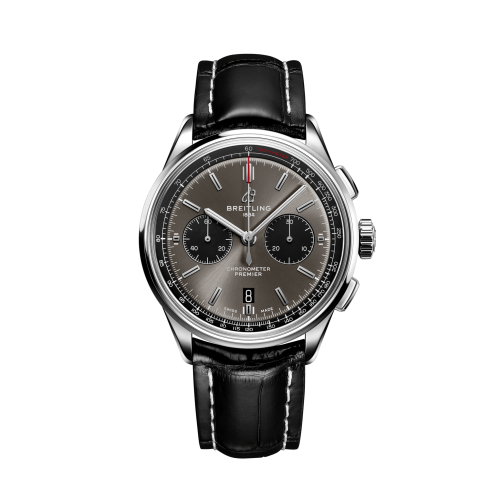 Breitling Premier B01 Chronograph 42 Stainless Steel / Anthracite / Croco / Folding AB0118221B1P1