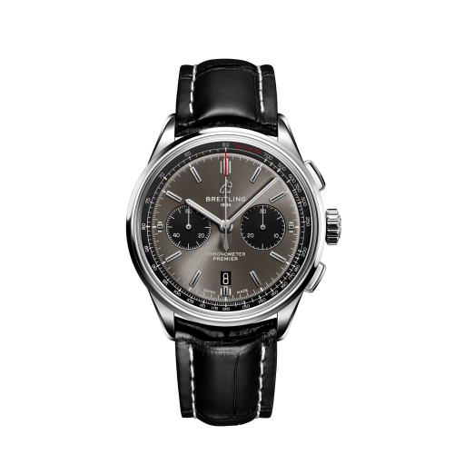 Breitling Premier B01 Chronograph 42 Stainless Steel / Anthracite / Croco / Pin AB0118221B1P2