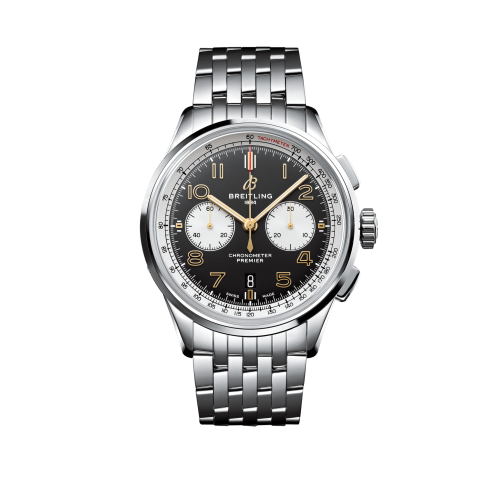 Breitling Premier B01 Chronograph 42 Stainless Steel / Norton Edition / Nubuck / Bracelet AB0118A21B1A1