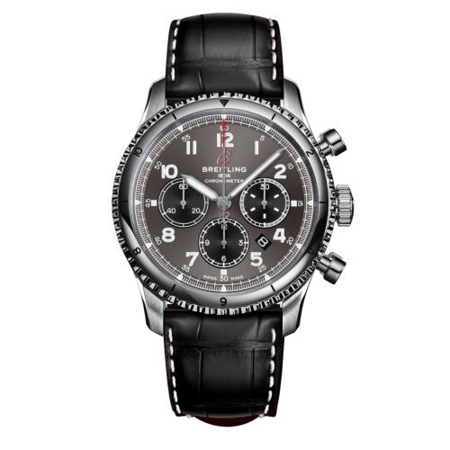 Breitling Aviator 8 B01 Chronograph 43 Stainless Steel / Anthracite / Croco / Pin AB0119131B1P1