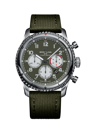 Breitling Aviator 8 B01 Chronograph 43 Stainless Steel / Curtiss Warhawk / Canvas / Fold AB01192A1L1X2