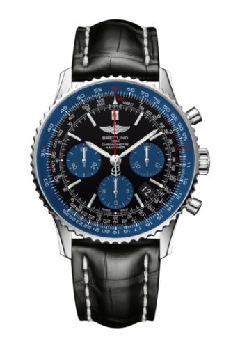 Breitling Navitimer 01 43 Stainless Steel / Blue Edition / Croco / Pin AB012116/BE09/743P/A20BA.1