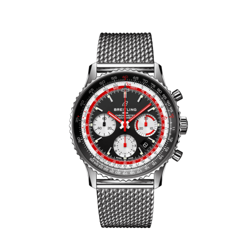 Breitling Navitimer 1 B01 Chronograph 43 Stainless Steel / Airline Editions SwissAir / Mesh AB01211B1B1A1