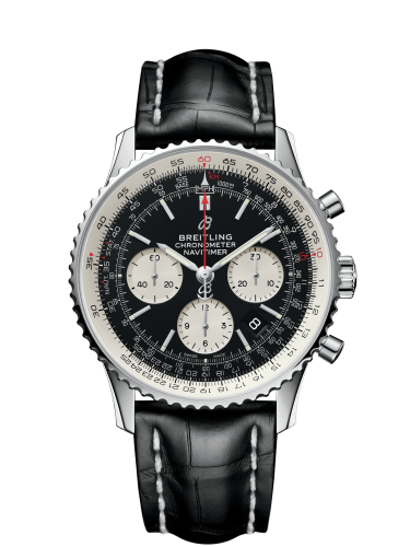 Breitling Navitimer 1 B01 Chronograph 43 Stainless Steel / Black / Croco / Pin AB0121211B1P1