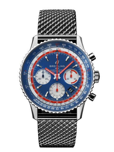 Breitling Navitimer 1 B01 Chronograph 43 Stainless Steel / Airline Editions Pan Am / Mesh AB01212B1C1A1