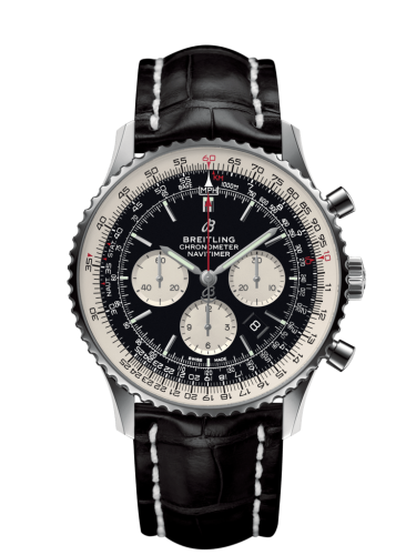 Breitling Navitimer 1 B01 Chronograph 46 Stainless Steel / Black / Croco / Pin AB0127211B1P1