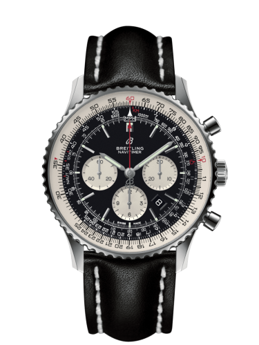 Breitling Navitimer 1 B01 Chronograph 46 Stainless Steel / Black / Calf / Folding AB0127211B1X2