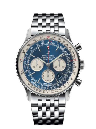 Breitling Navitimer 1 B01 Chronograph 46 Stainless Steel / Aurora Blue / Bracelet AB0127211C1A1