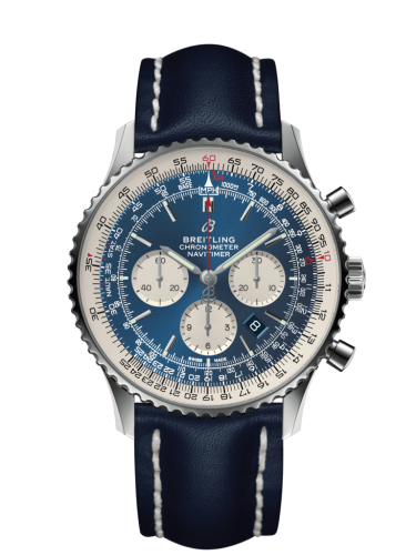 Breitling Navitimer 1 B01 Chronograph 46 Stainless Steel / Aurora Blue / Calf / Pin AB0127211C1X1