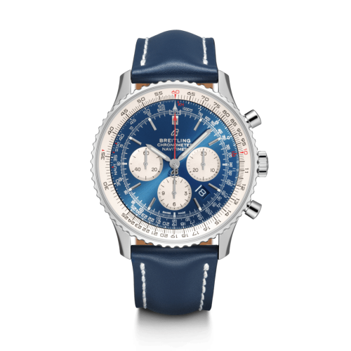 Breitling Navitimer 1 B01 Chronograph 46 Stainless Steel / Aurora Blue / Calf / Folding AB0127211C1X2