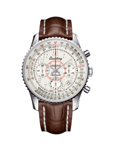 Breitling Montbrillant 01 Stainless Steel / Mercury Silver / Croco AB013012.G735.724P