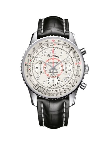 Breitling Montbrillant 01 Stainless Steel / Mercury Silver / Croco AB013012.G735.728P