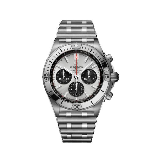 Breitling Chronomat B01 42 Stainless Steel / Silver / Rouleaux AB0134101G1A1