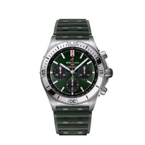 Breitling Chronomat B01 42 Stainless Steel / Green / Rubber AB0134101L2S1