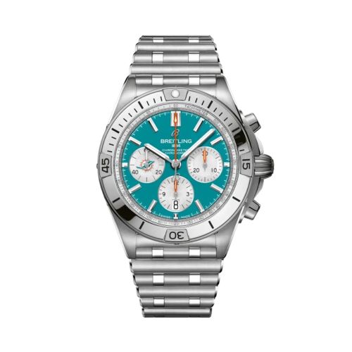 Breitling Chronomat B01 42 NFL Miami Dolphins / Rouleaux AB01342B1L2A1