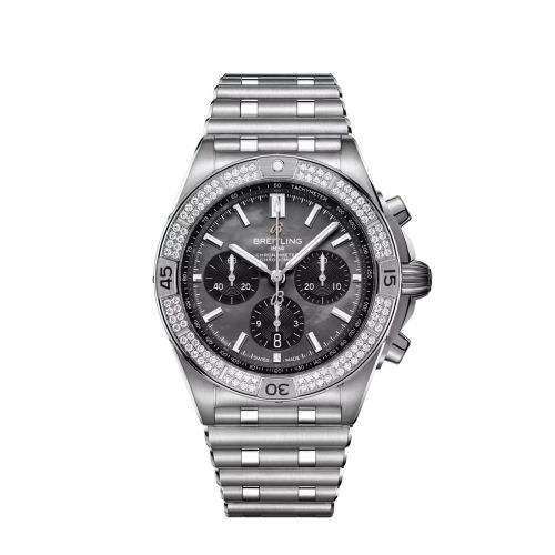 Breitling Chronomat B01 42 Stainless Steel - Diamond / Grey MOP / Japan AB0134A21G2A1