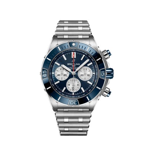 Breitling Super Chronomat B01 44 Stainless Steel / Blue / Rouleaux AB0136161C1A1