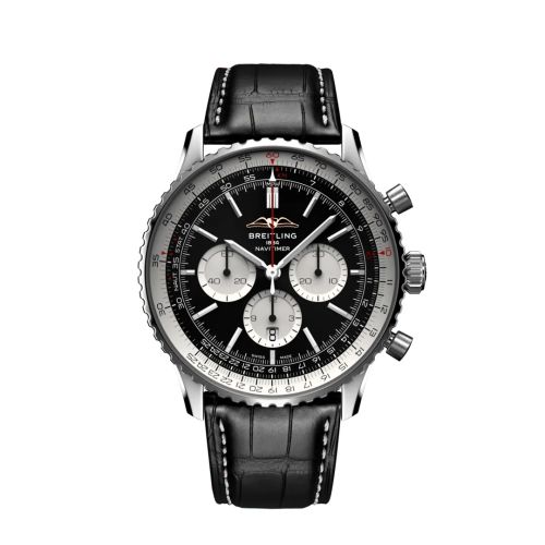 Breitling Navitimer B01 Chronograph 46 Stainless Steel / Black / Alligator - Folding AB0137211B1P1