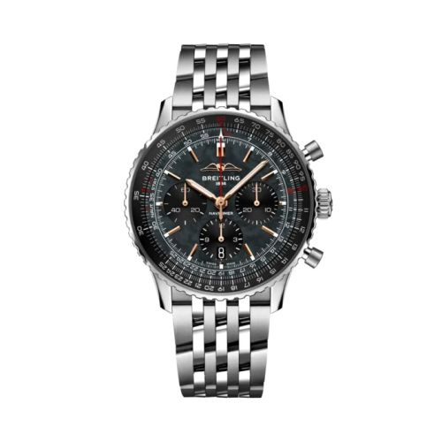 Breitling Navitimer B01 Chronograph 43 Stainless Steel / Black MOP / Japan / Bracelet AB01381G1B1A1
