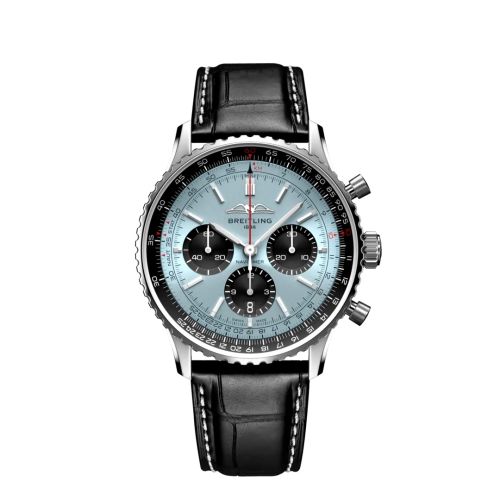 Breitling Navitimer B01 Chronograph 43 Stainless Steel / Ice Blue / Alligator - Folding AB0138241C1P1
