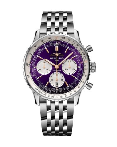 Breitling Navitimer B01 Chronograph 43 Stainless Steel / Purple / Cortin AB01385C1Q1A1
