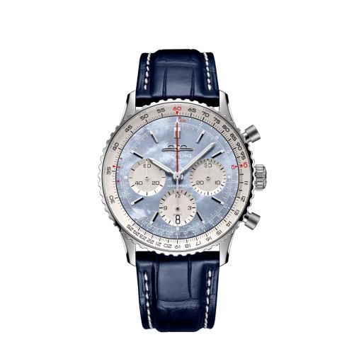Breitling Navitimer B01 Chronograph 41 Stainless Steel / Blue MOP Japan AB0139211C2P1