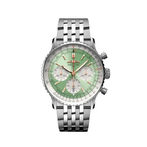 Breitling Navitimer B01 Chronograph 41 Stainless Steel / Mint Green / Bracelet AB0139211L1A1