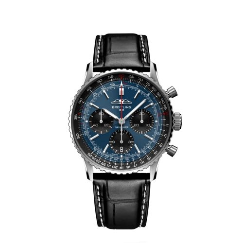 Breitling Navitimer B01 Chronograph 41 Stainless Steel / Blue / Alligator - Folding AB0139241C1P1