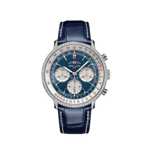 Breitling Navitimer B01 Chronograph 41 Stainless Steel - Diamond / Blue / Alligator AB0139631C1P1