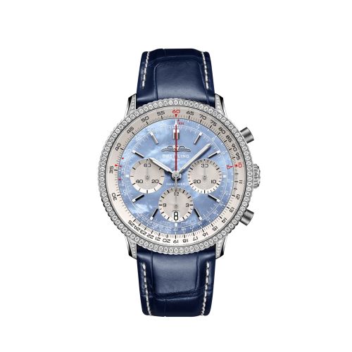 Breitling Navitimer B01 Chronograph 41 Stainless Steel - Diamond / Blue MOP / USA AB01396A1C1P1