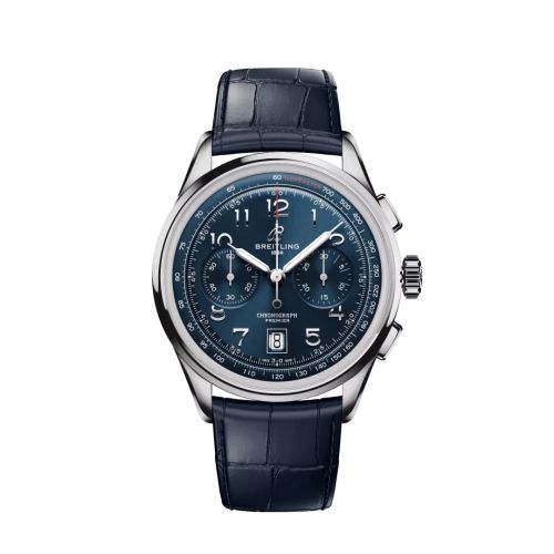 Breitling Premier B01 Chronograph 42 Stainless Steel / Blue / Alligator AB0145171C1P2