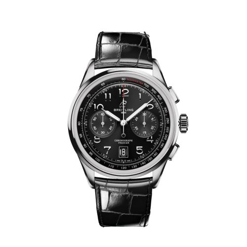 Breitling Premier B01 Chronograph 42 Stainless Steel / Black / Alligator AB0145221B1P1