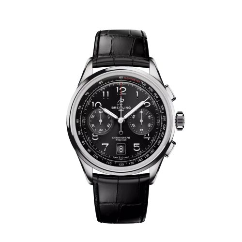Breitling Premier B01 Chronograph 42 Stainless Steel / Black / Alligator - Matte AB0145221B1P2