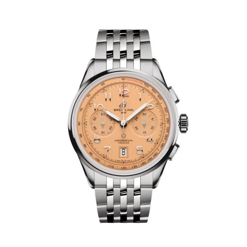Breitling Premier B01 Chronograph 42 Stainless Steel / Pink / Bracelet AB0145331K1A1