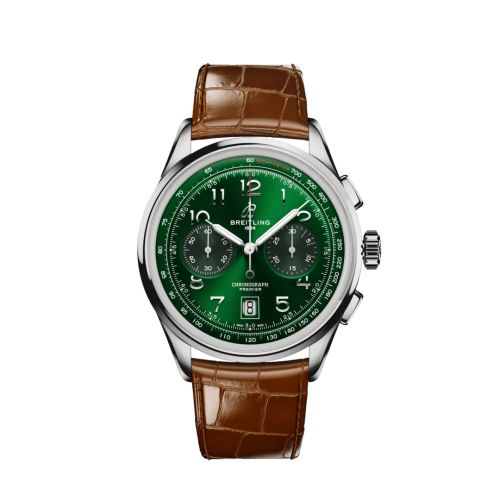 Breitling Premier B01 Chronograph 42 Stainless Steel / Green / Alligator AB0145371L1P1